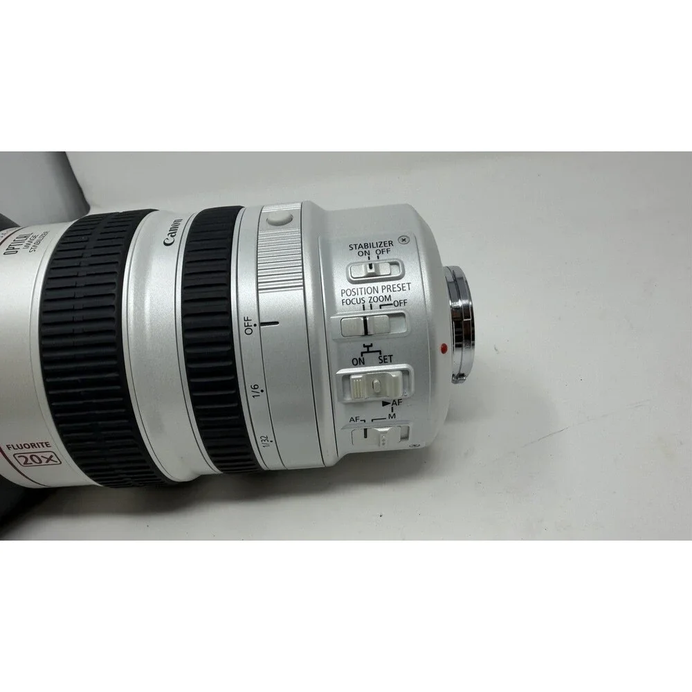 Canon Video Lens 20x Zoom XL 5.4-108mm L IS 1:1.6-3.5 72mm with Hood